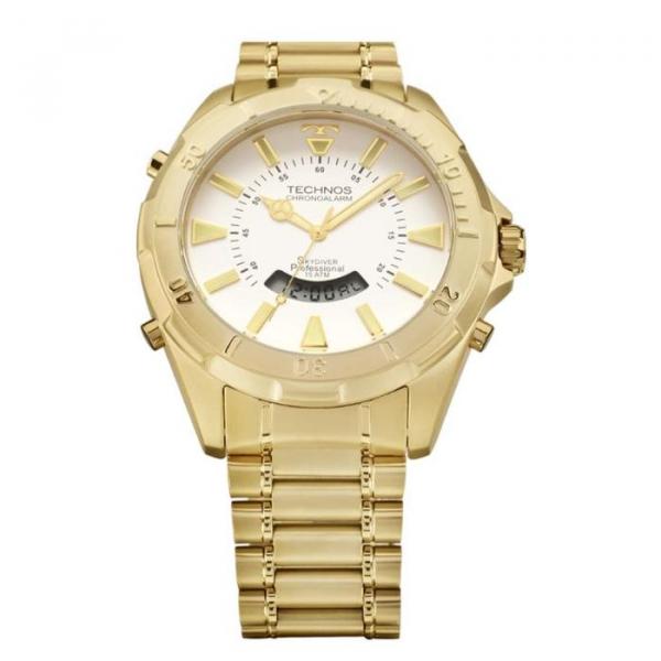 Relógio Masculino Technos Skydiver T205FL/4B 49mm Dourado