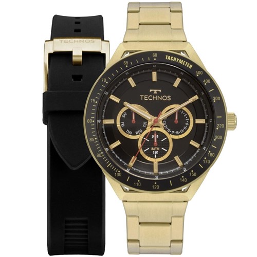 Relógio Masculino Technos Skymaster 6P29AKA/T2P 47mm Aço Dourado