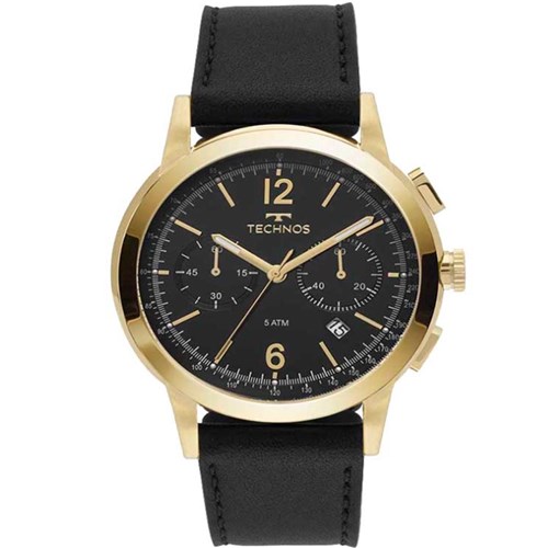 Relógio Masculino Technos Skymaster 6S21ac/0P - Dourado/Preto