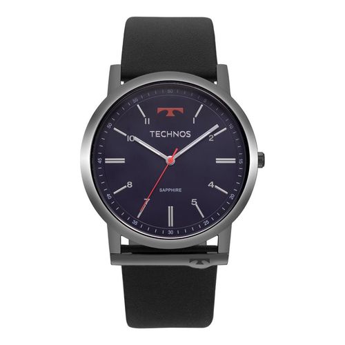 Relógio Masculino Technos Slim GL30FP/4A 44mm Couro Preto