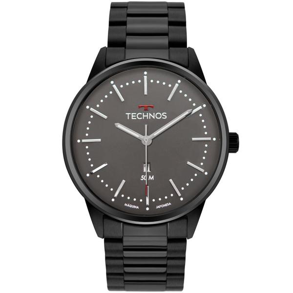 Relógio Masculino Technos Steel 2015CDW/4C 44mm Aço Preto