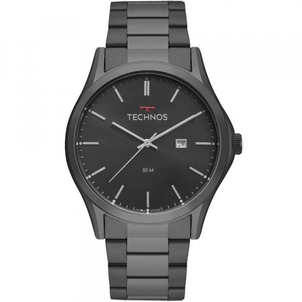 Relógio Masculino Technos Steel 2115MSH/4P 46mm Aço Preto