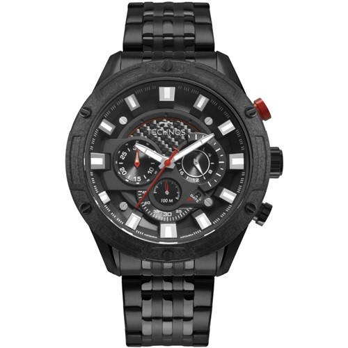 Relógio Masculino Technos TS Carbon JS25CL/4P 50mm Aço Preto