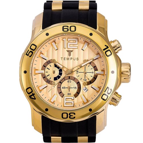 Relógio Masculino Tempus Analógico Zw30376x Gold