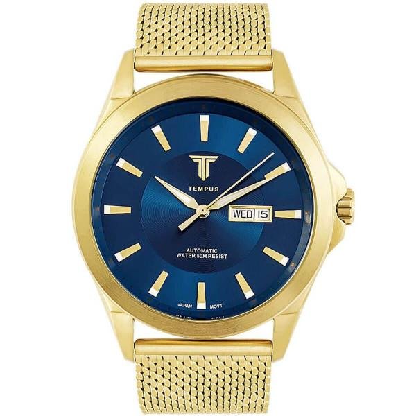 Relógio Masculino Tempus Elite ZW20127A Gold Blue