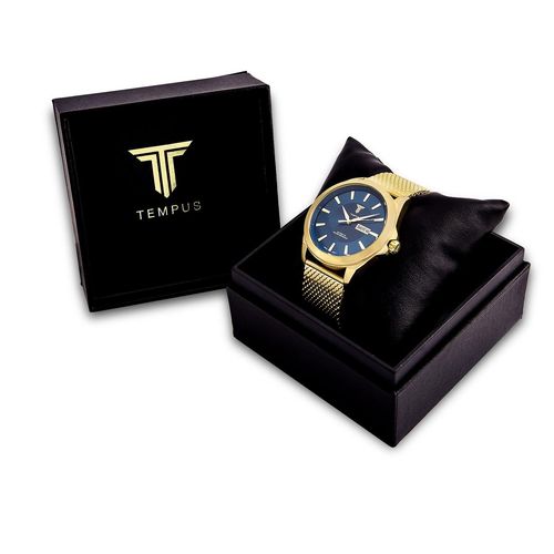 Relógio Masculino Tempus Elite ZW20127A Gold Blue