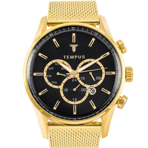 Relógio Masculino Tempus Gold Black