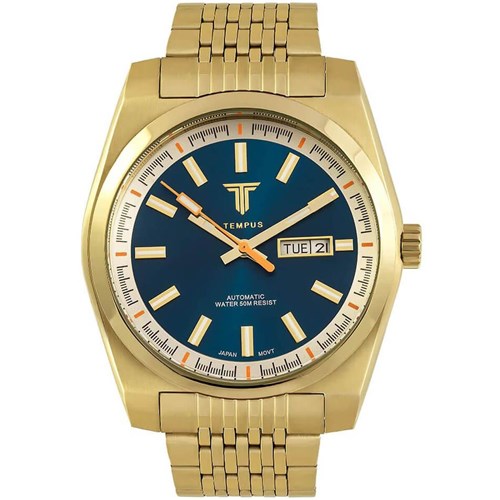 Relógio Masculino Tempus Yacht Zw30312a Gold Blue