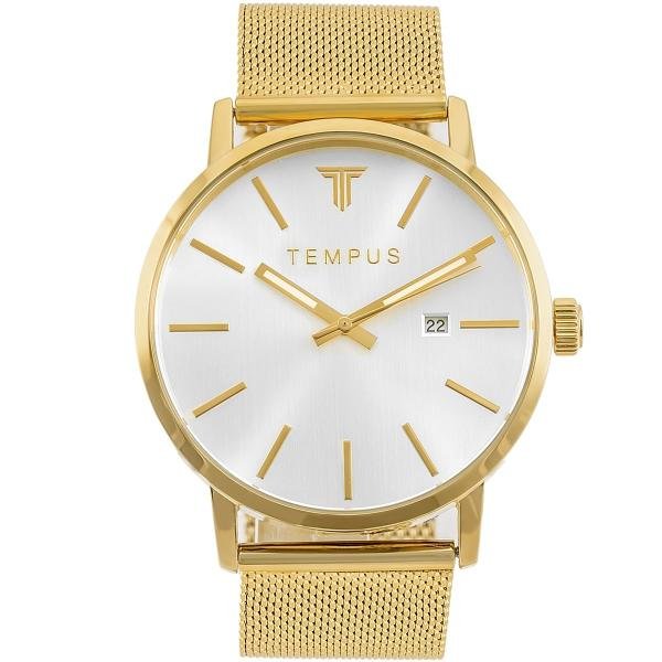 Relógio Masculino Tempus ZW20145H Class Gold White