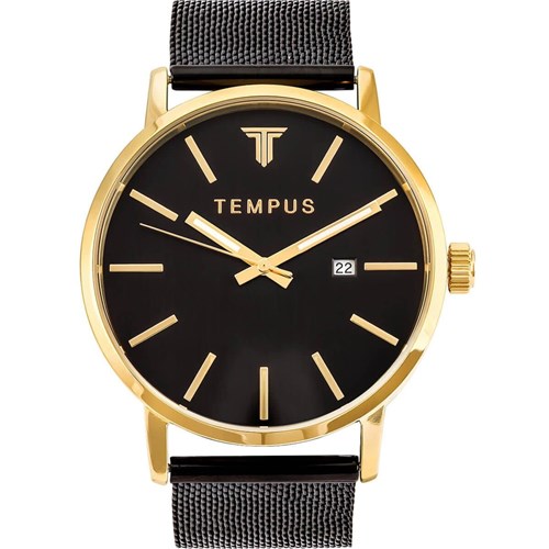 Relógio Masculino Tempus ZW20145U Eternal Black Gold