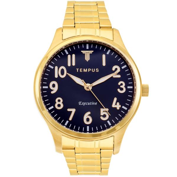 Relógio Masculino Tempus ZW20154A Prestige Gold Blue