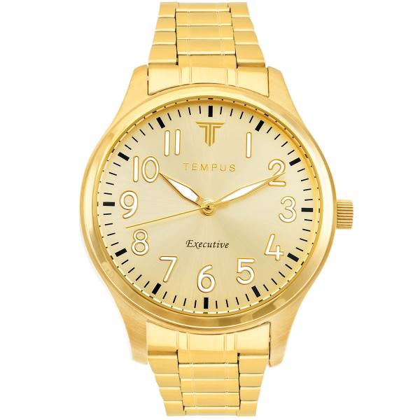 Relógio Masculino Tempus Zw20154g Prestige Gold