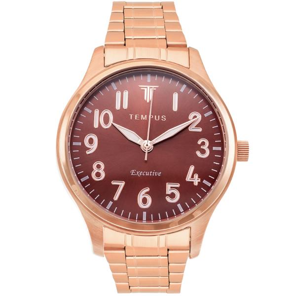 Relógio Masculino Tempus ZW20154R Pestige Rose Brown