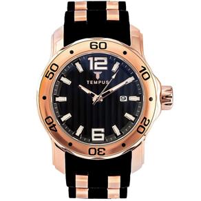 Relógio Masculino Tempus ZW30367P Classic Steel Rose Black