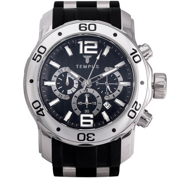 Relógio Masculino Tempus ZW30376T Steel Silver Black