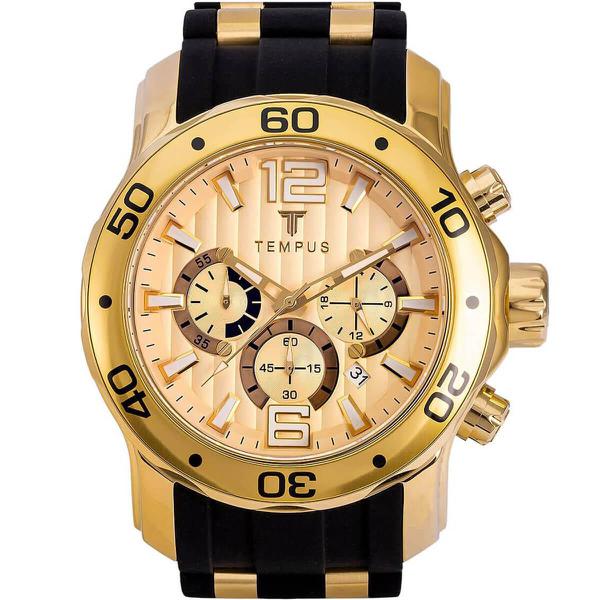 Relógio Masculino Tempus ZW30376X Steel Gold