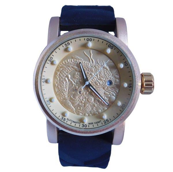 Relógio Masculino Tittanium com Calendário Dourado Luxo Ostentação + Caixa