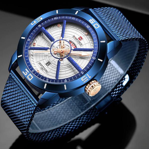 Relógio Masculino Top Esportivo Militar Azul Escuro - Naviforce