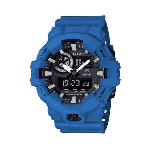 Relógio Masculino Tuguir Anadigi Tg6019 Azul