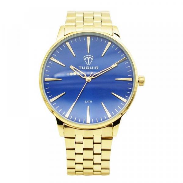 Relógio Masculino Tuguir Analógico 5273G - Dourado e Azul