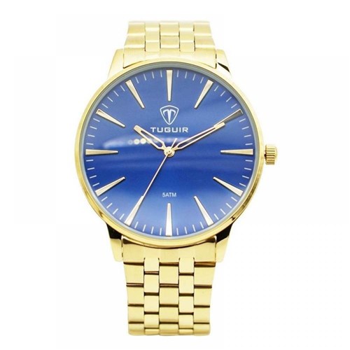 Relógio Masculino Tuguir Analógico 5273G - Dourado e Azul