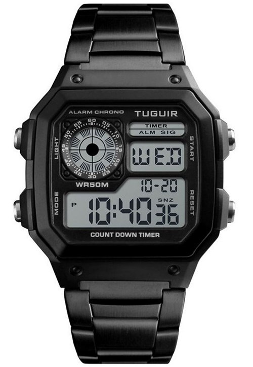 Relógio Masculino Tuguir Digital TG1335 - Preto e Preto