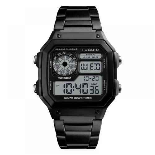 Relógio Masculino Tuguir Digital Tg1335 - Preto e Preto