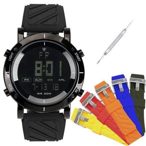 Relógio Masculino Tuguir Digital Tg6017 Troca Pulseira