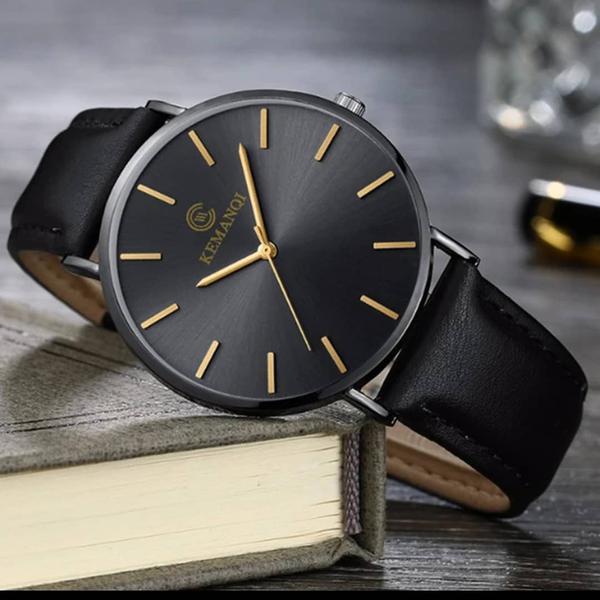 Relógio Masculino Ultrafino Black Design Quartz - Kemanqi