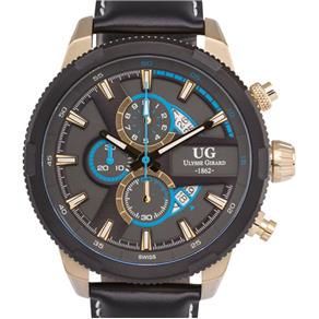 Relógio Masculino Ulysse Girard Modelo 14083-B - Pulseira em Couro / a Prova D' Água