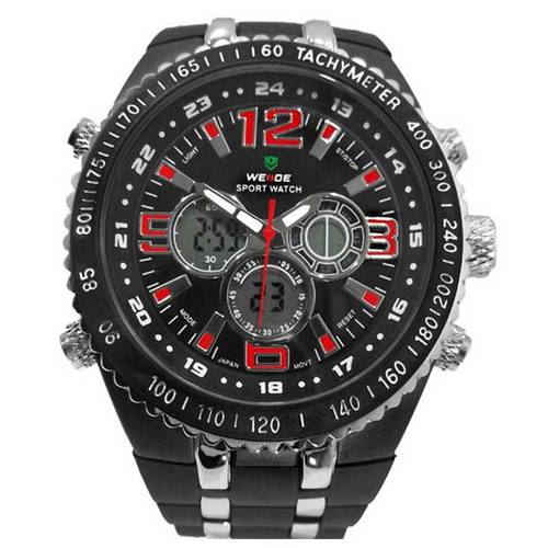 Relogio Masculino Weide Anadigi Casual Vermelho Wh-1107