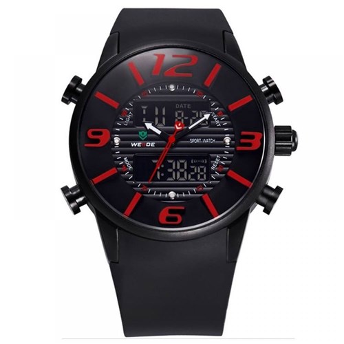 Relógio Masculino Weide AnaDigi Esporte WH-3402 Vermelho