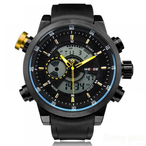 Relógio Masculino Weide AnaDigi Esporte WH-3401 Amarelo