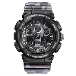 Relógio Masculino Weide AnaDigi WA3J8003 - Preto e Cinza Camuflado