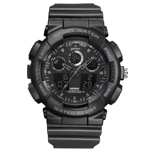 Relógio Masculino Weide Anadigi Wa3j8003 - Preto e Cinza