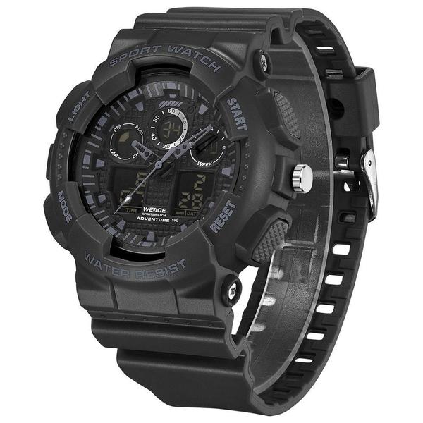 Relógio Masculino Weide AnaDigi WA3J8003 - Preto e Cinza