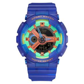 Relógio Masculino Weide AnaDigi WA3J8004 - Azul e Verde