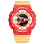 Relógio Masculino Weide AnaDigi WA3J8004 - Vermelho e Creme