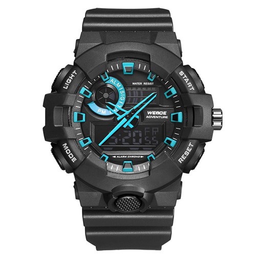 Relógio Masculino Weide AnaDigi WA3J8007 - Preto e Azul