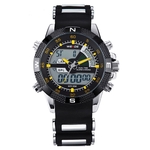 Relógio Masculino Weide Anadigi Wh-1104 Preto Prata Amarelo