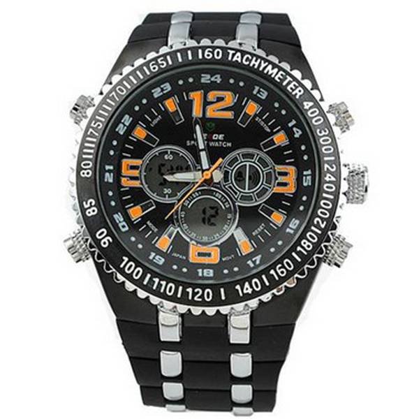 Relógio Masculino Weide Anadigi Wh-1107 Casual - Laranja