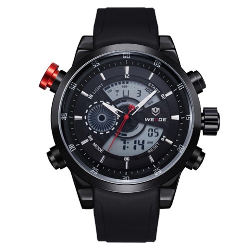 Relógio Masculino Weide Anadigi WH-3401 Preto e Branco