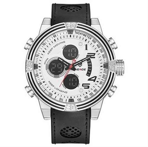 Relógio Masculino Weide Anadigi WH-5209 Branco