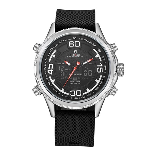 Relógio Masculino Weide Anadigi WH-6306 Prata