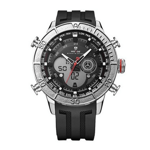 Relógio Masculino Weide Anadigi WH-6308 Prata