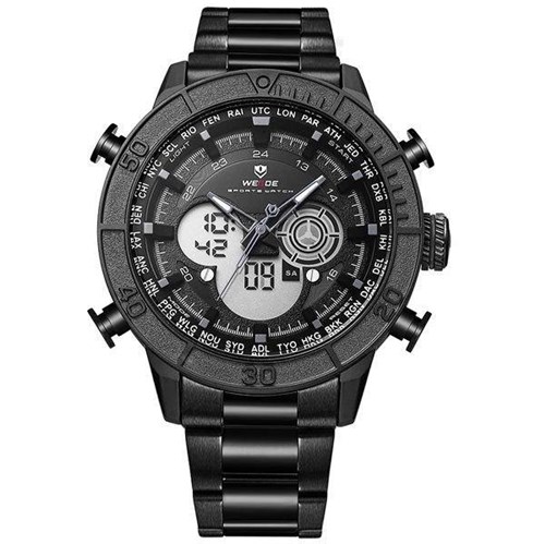 Relógio Masculino Weide Anadigi WH-6308 Preto