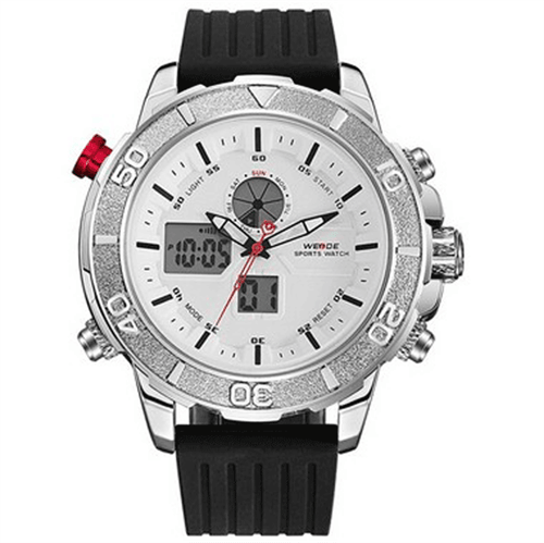 Relógio Masculino Weide Anadigi WH-6108 Branco