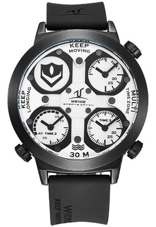 Relógio Masculino Weide Analógico UV-1503 Preto e Branco