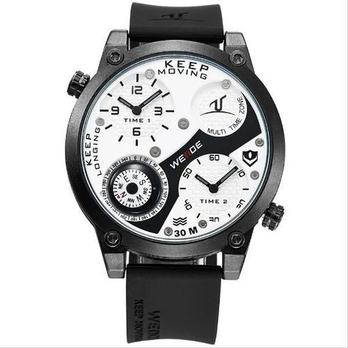 Relógio Masculino Weide Analógico Uv-1505 Preto e Branco