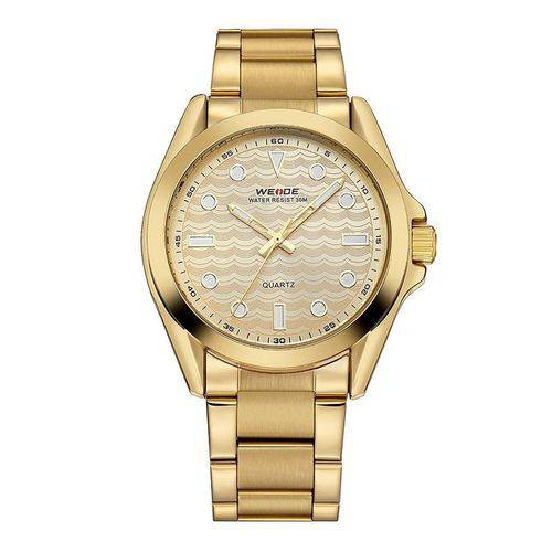 Relógio Masculino Weide Analógico Wh802 Dourado